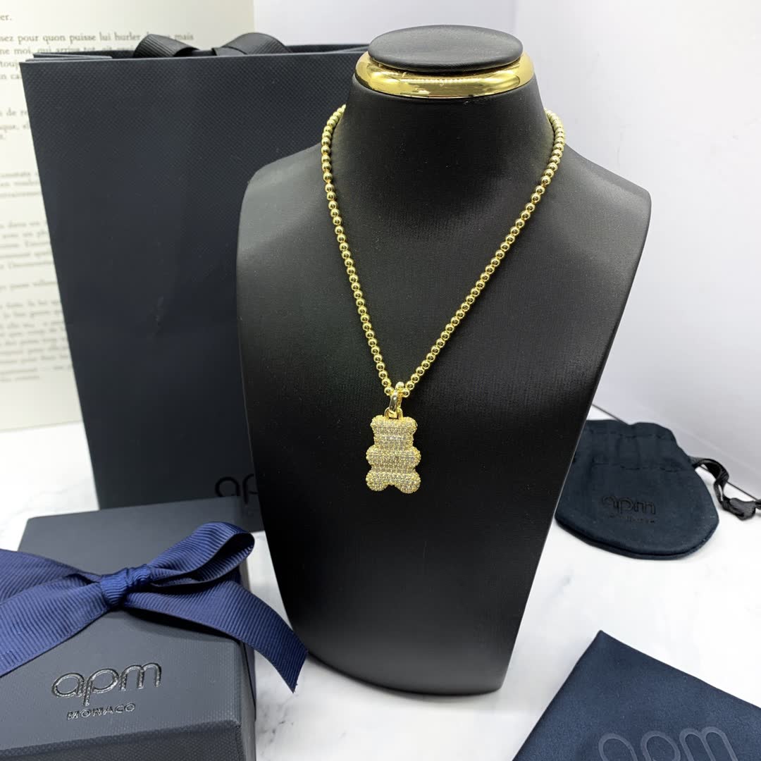 APM Monaco Aorm Bear Pendant Necklace